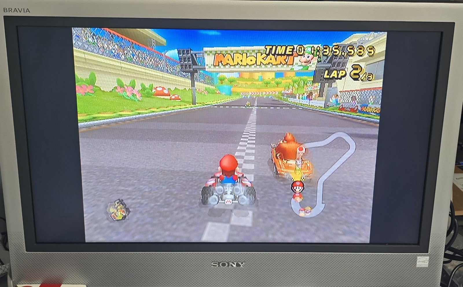 Nintendo 512 MB Wii Console RVL-001 Bundle Gamecube Ports + Mario Kart & Sonic