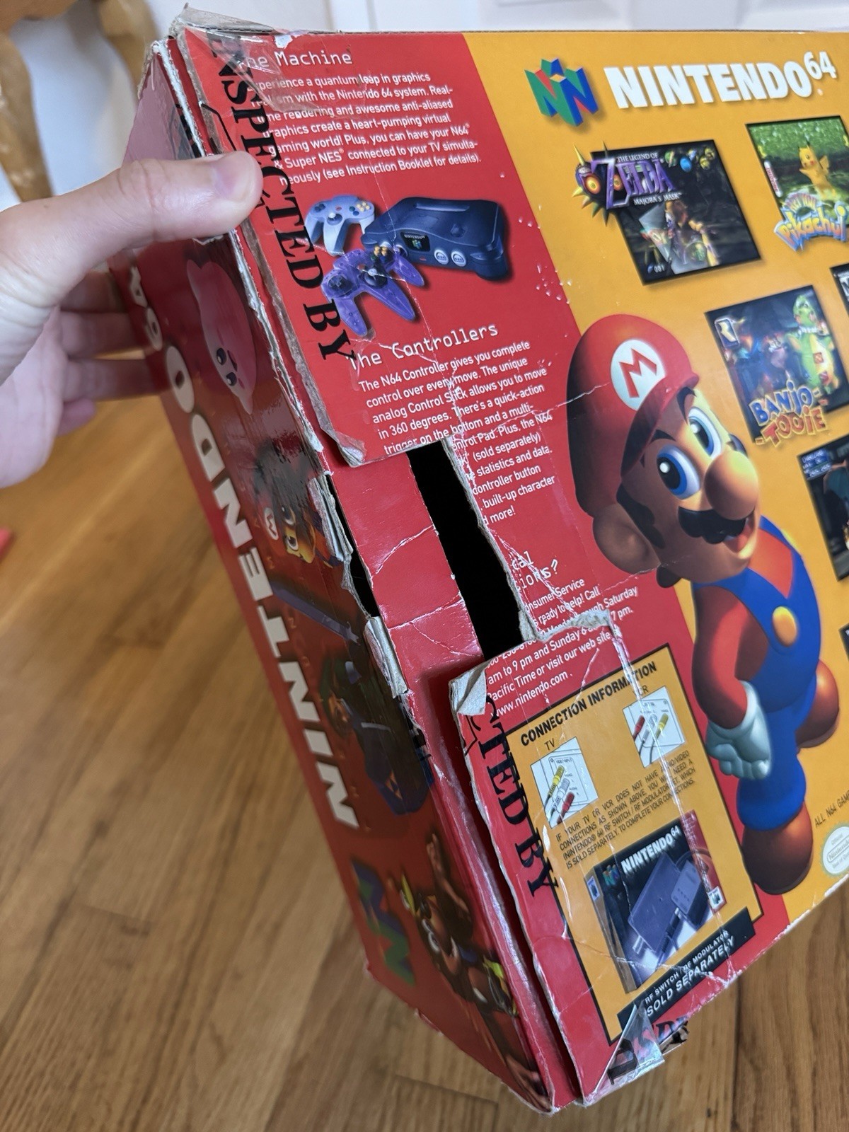 Nintendo 64 N64 Atomic Purple Extra Controller Console Bundle -BOX ONLY
