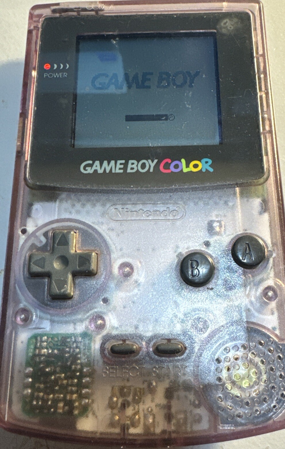 Nintendo Game Boy Color Atomic Purple Clear System Handheld Console CGB-001