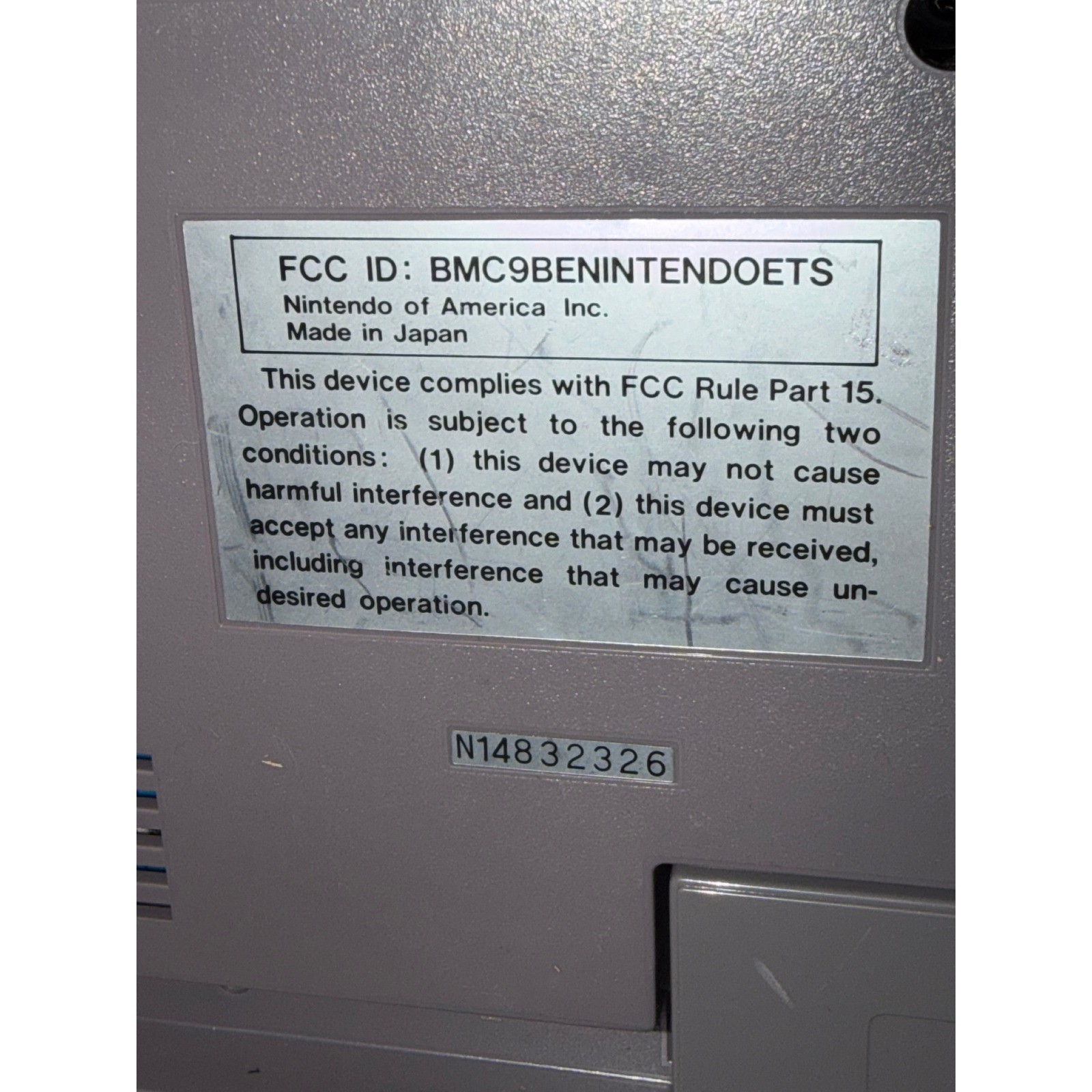 Nintendo Entertainment System NES-001 Console w/ OEM Controller Untested No AC