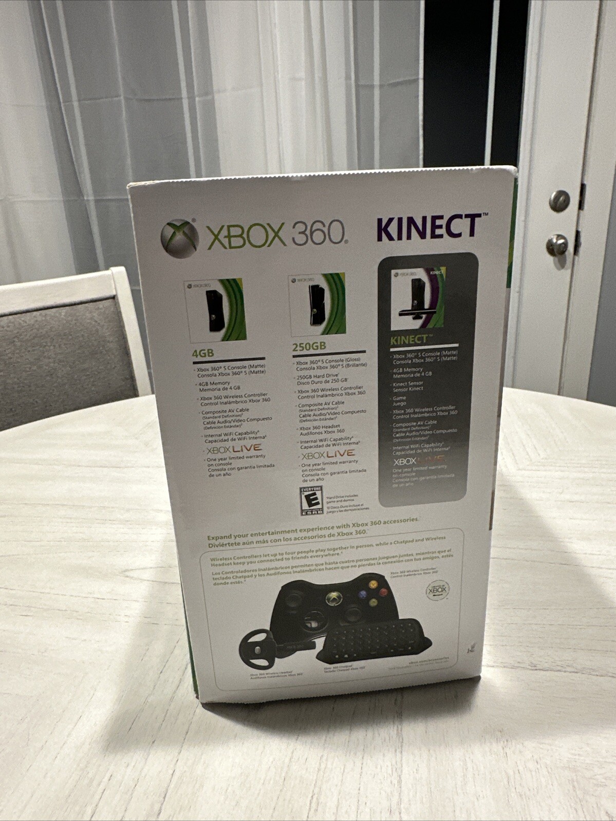Microsoft Xbox 360 S Gaming Console and Kinect – Black (tested working)