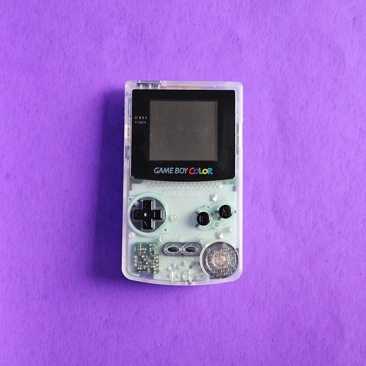 Nintendo Game Boy Color Clear Transparent 👾 CGB-001 GBC RESTORED NEW BODY