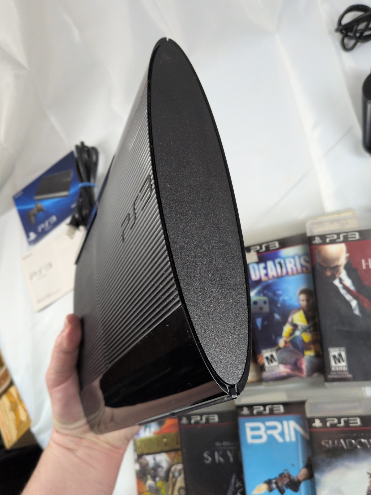 Sony PlayStation 3 250GB PS3 Super Slim CECH-4001B Black Tested 11 Games Bundle