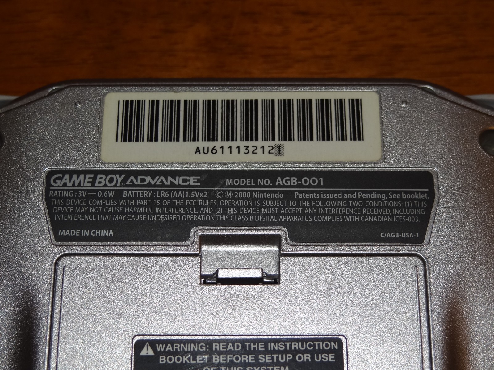 Nintendo Game Boy Advance AGB-001 Silver Handheld Console OEM – Tested Working