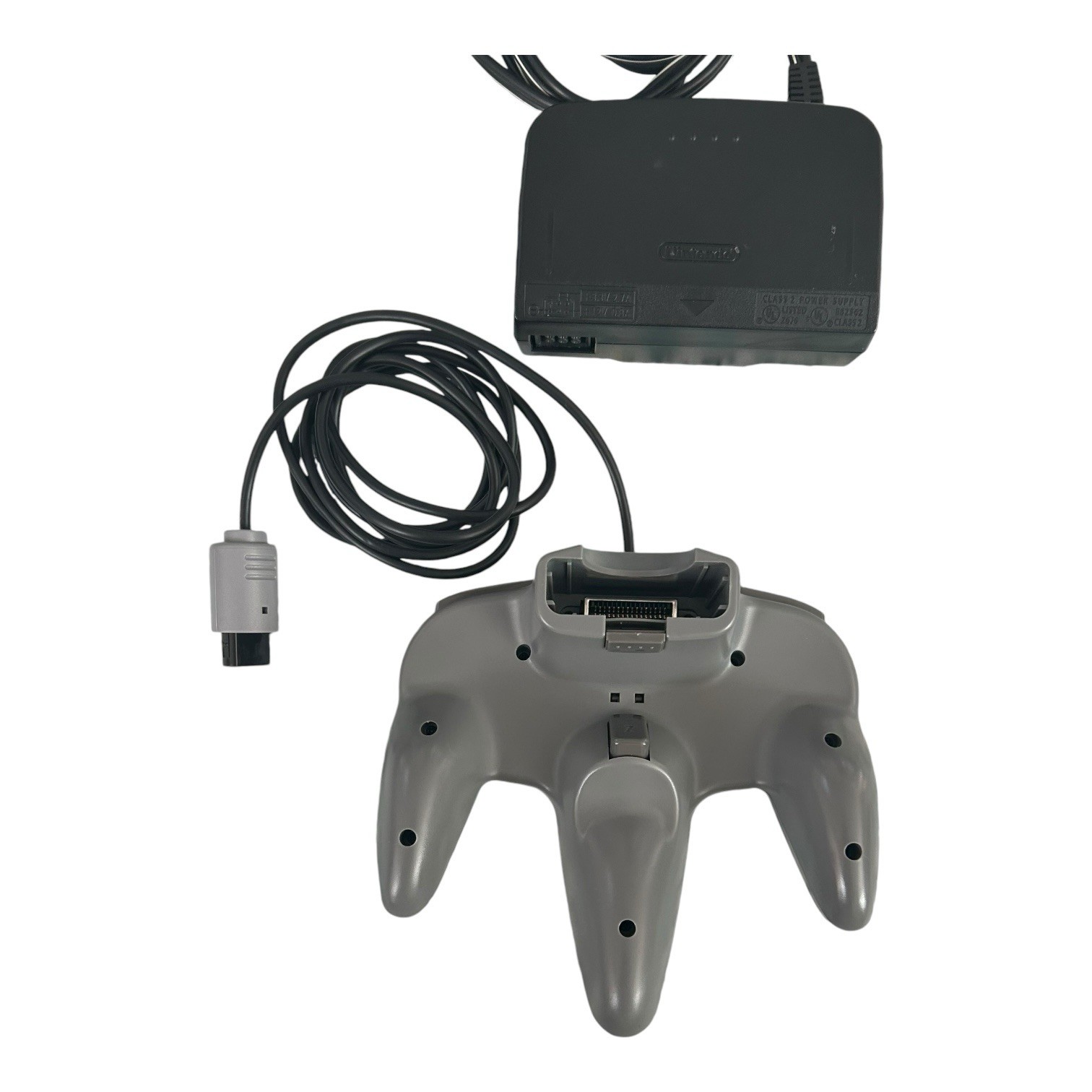 Nintendo 64 NUS-001(USA) Charcoal Gray + OEM Power Supply, Jumper Pak, Controllr