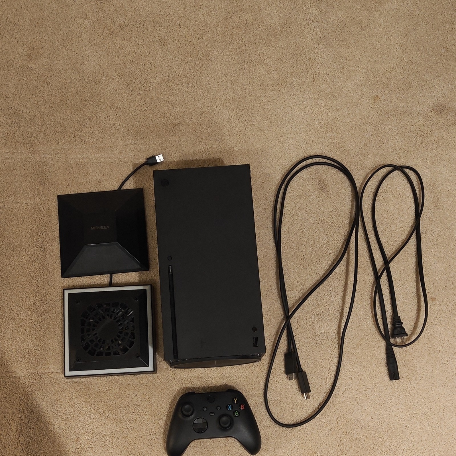 Xbox Series X 1TB Console + Controller + Cables + MENEEA RGB Cooling Fan.