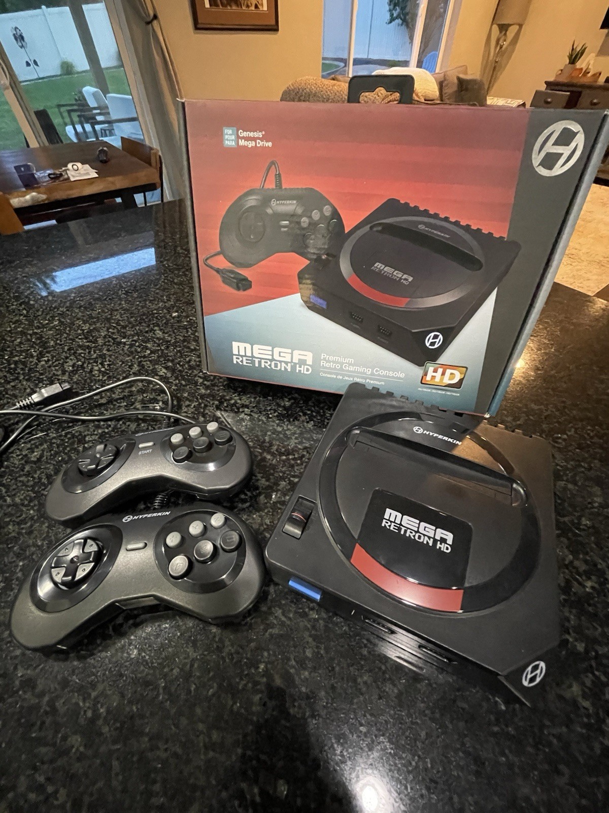 Hyperkin M07312 Megaretron HD Gaming Console with Two Controllers & 7 Games.