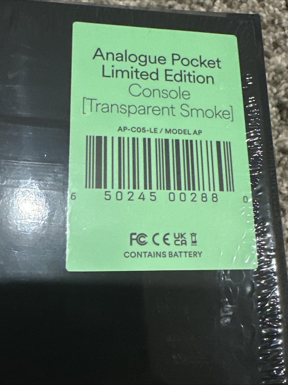Analogue Pocket Transparent Smoke Limited Edition Handheld System FPGA