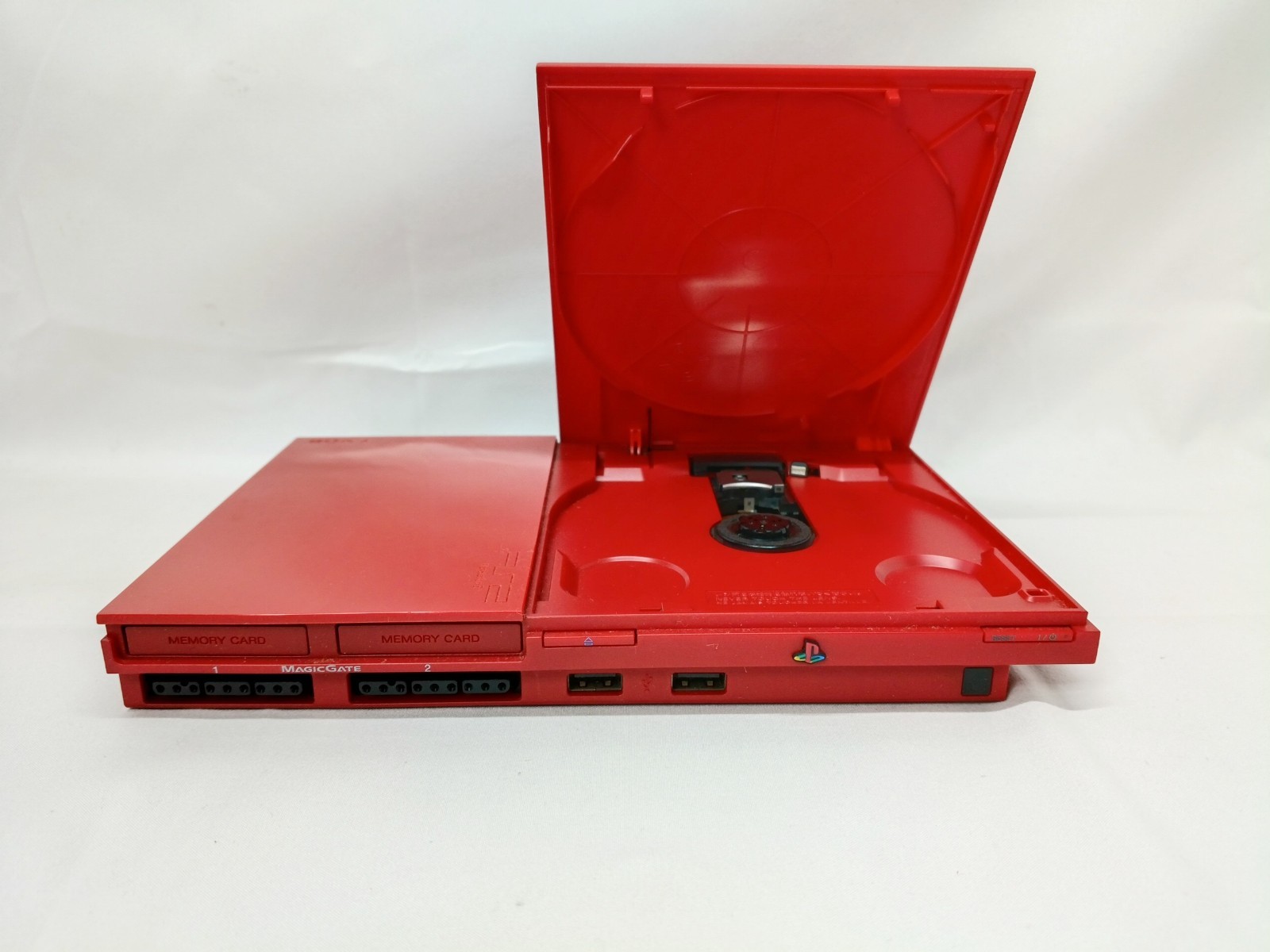 PS2 Console Cinnabar Red Boxed set Memory SCPH-90000CR NTSC-J Japan Tested CIB