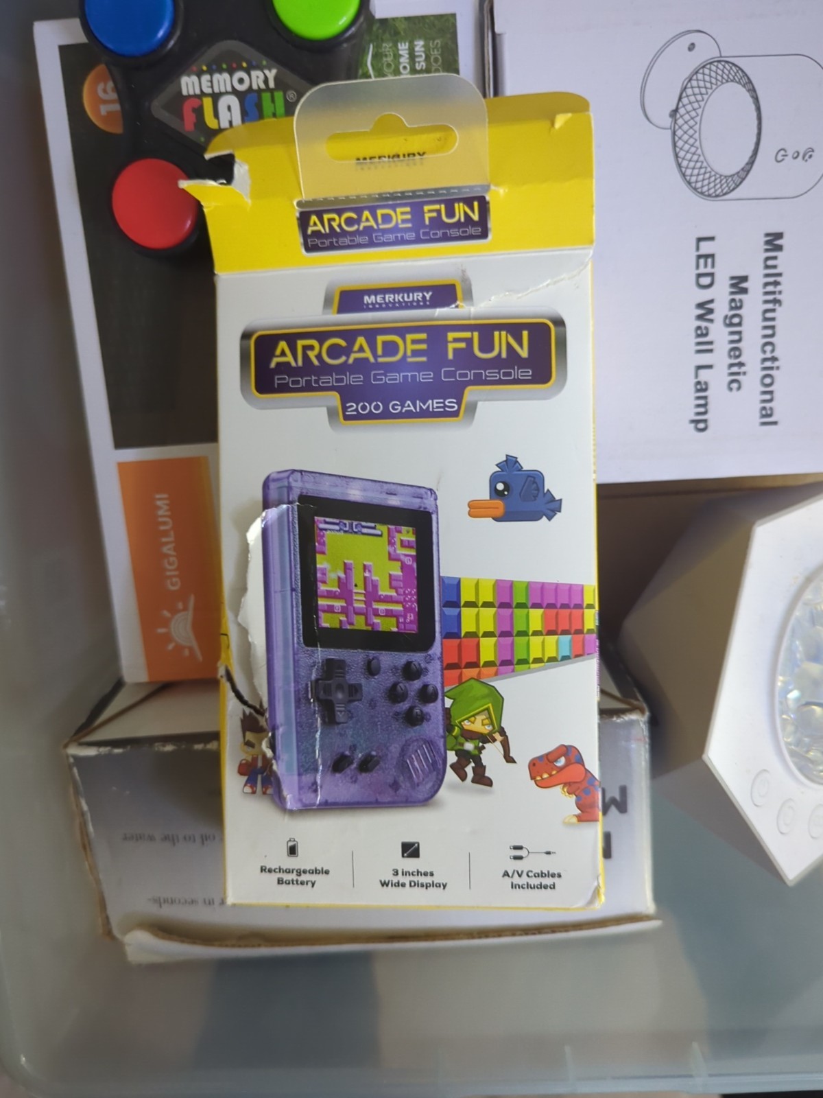 Merkury Innovations Arcade Fun Portable Game Console 200 Games Preloaded
