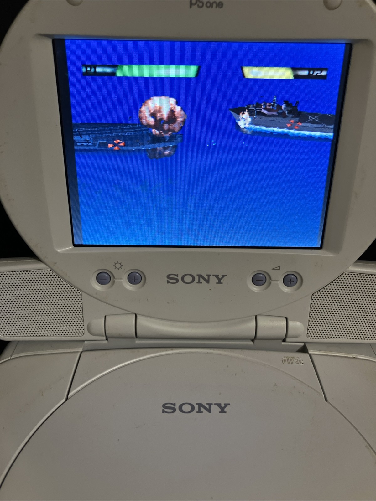 Sony PlayStation One + LCD Screen Bundle W Controller Mem Card Games Psone