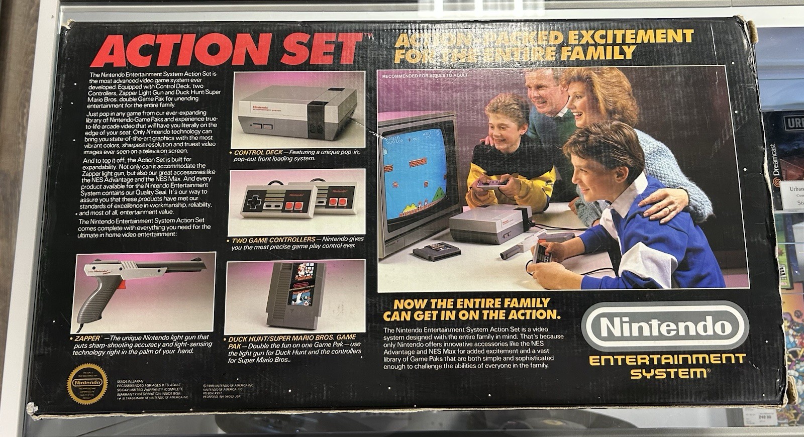 Nintendo NES Action Set Home Console – White/Gray Complete in Box
