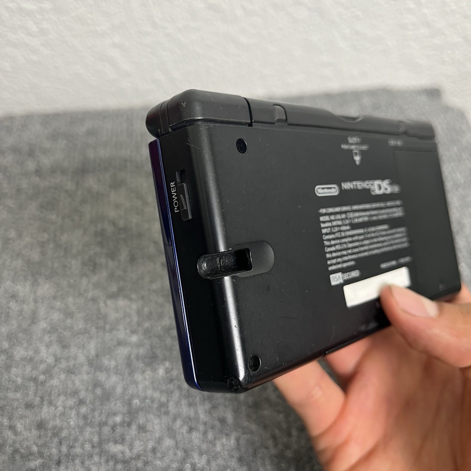 Nintendo DS Lite Blue/Black Untested As-Is No Charger No Stylus Scratches