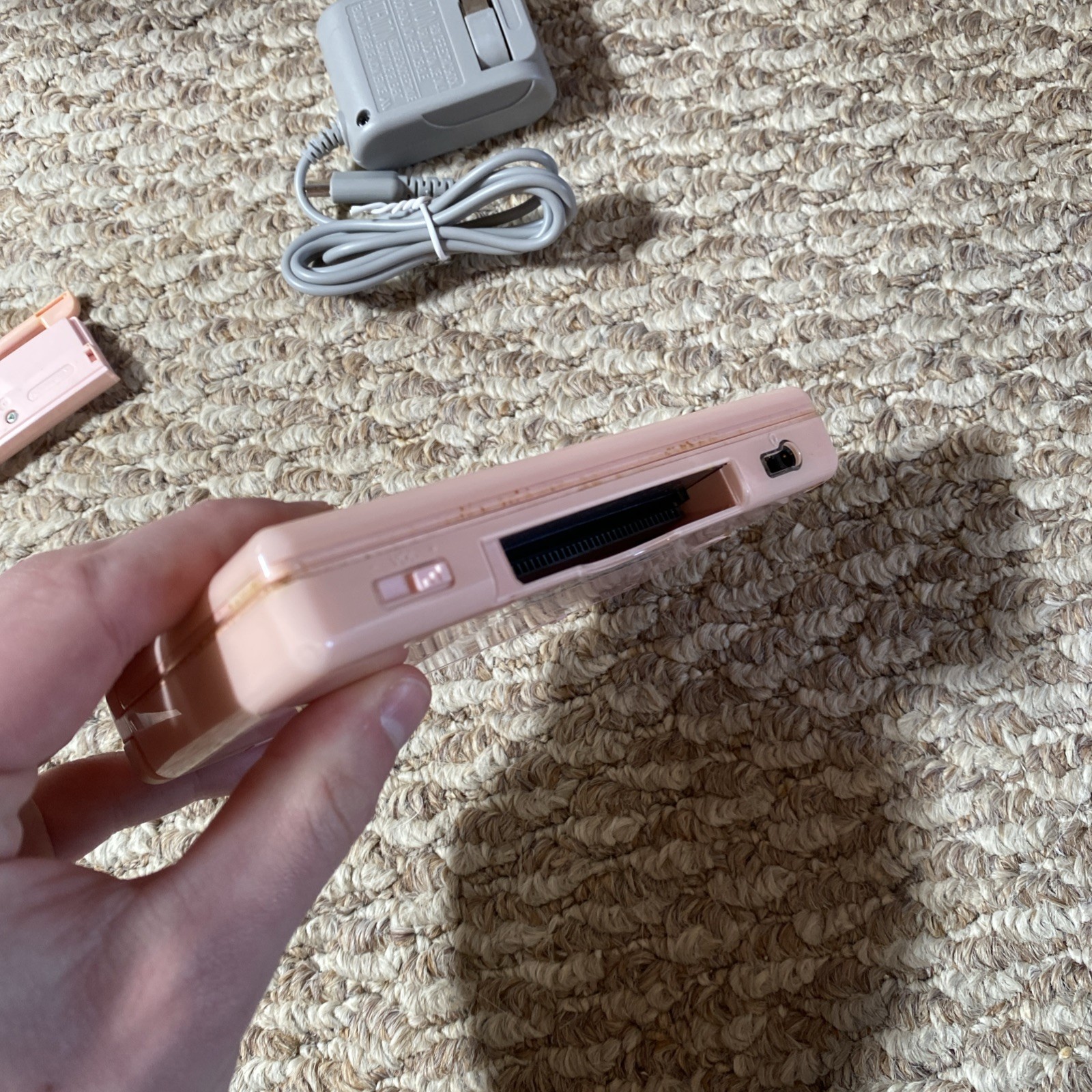 Nintendo DS Lite Coral Pink Handheld System WITH CHARGER AND STYLUS! USA Version