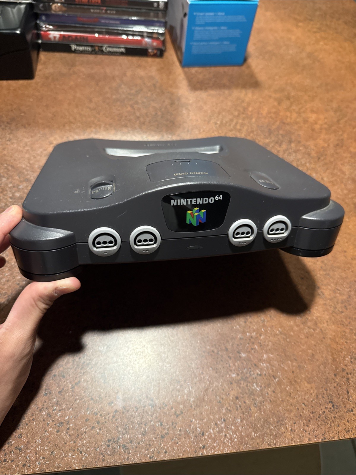 Nintendo 64 Console ONLY – NUS-001 (USA) – Charcoal Tested Working W/ Jumper Pak