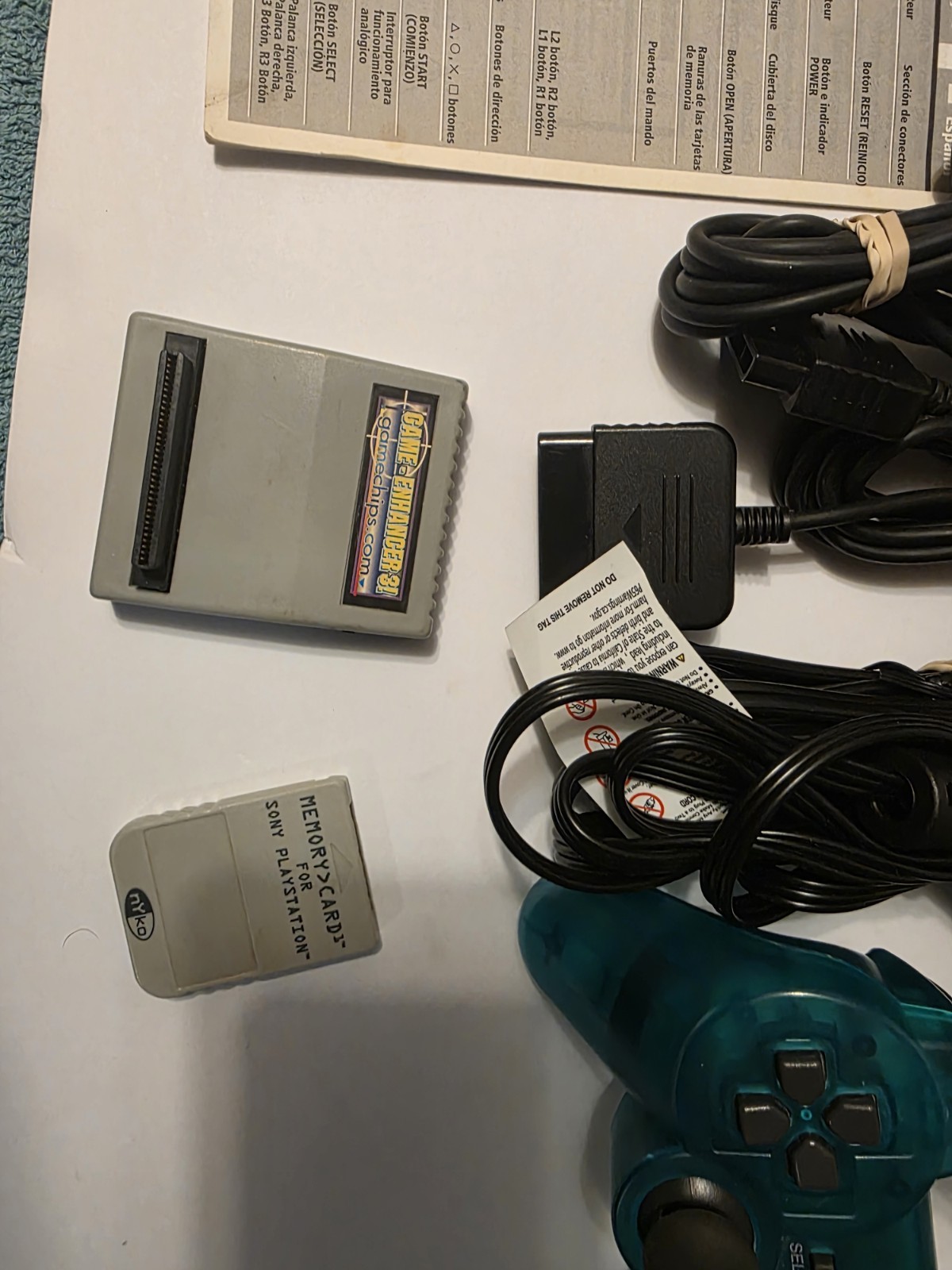 Sony PlayStation 1 Lot One Console One Game And Two Controllers See Description