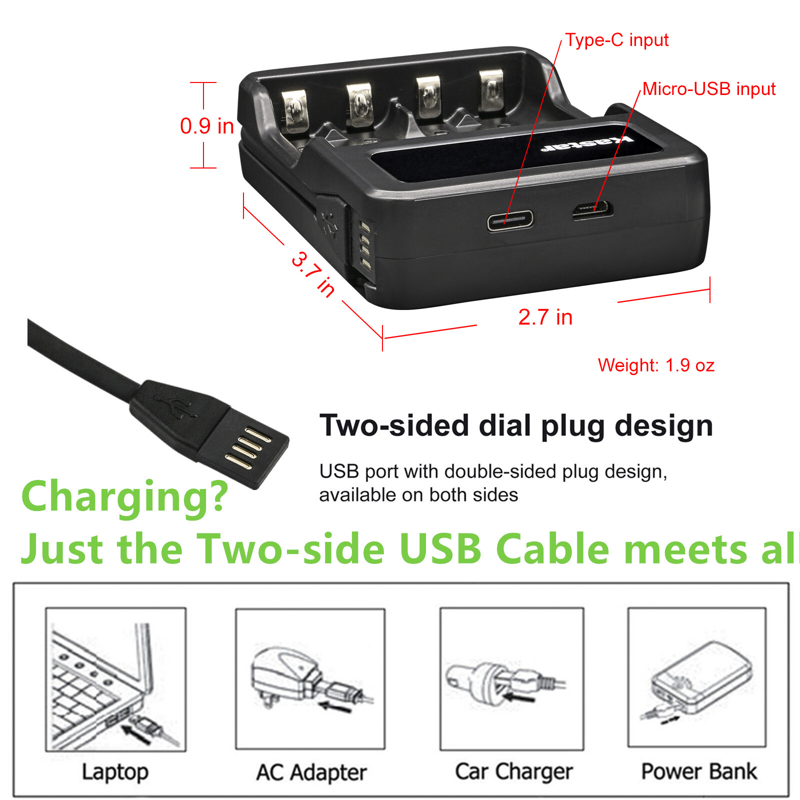Kastar 2 Controller Rechargeable Battery + Charger For XBox One Elite Series X S