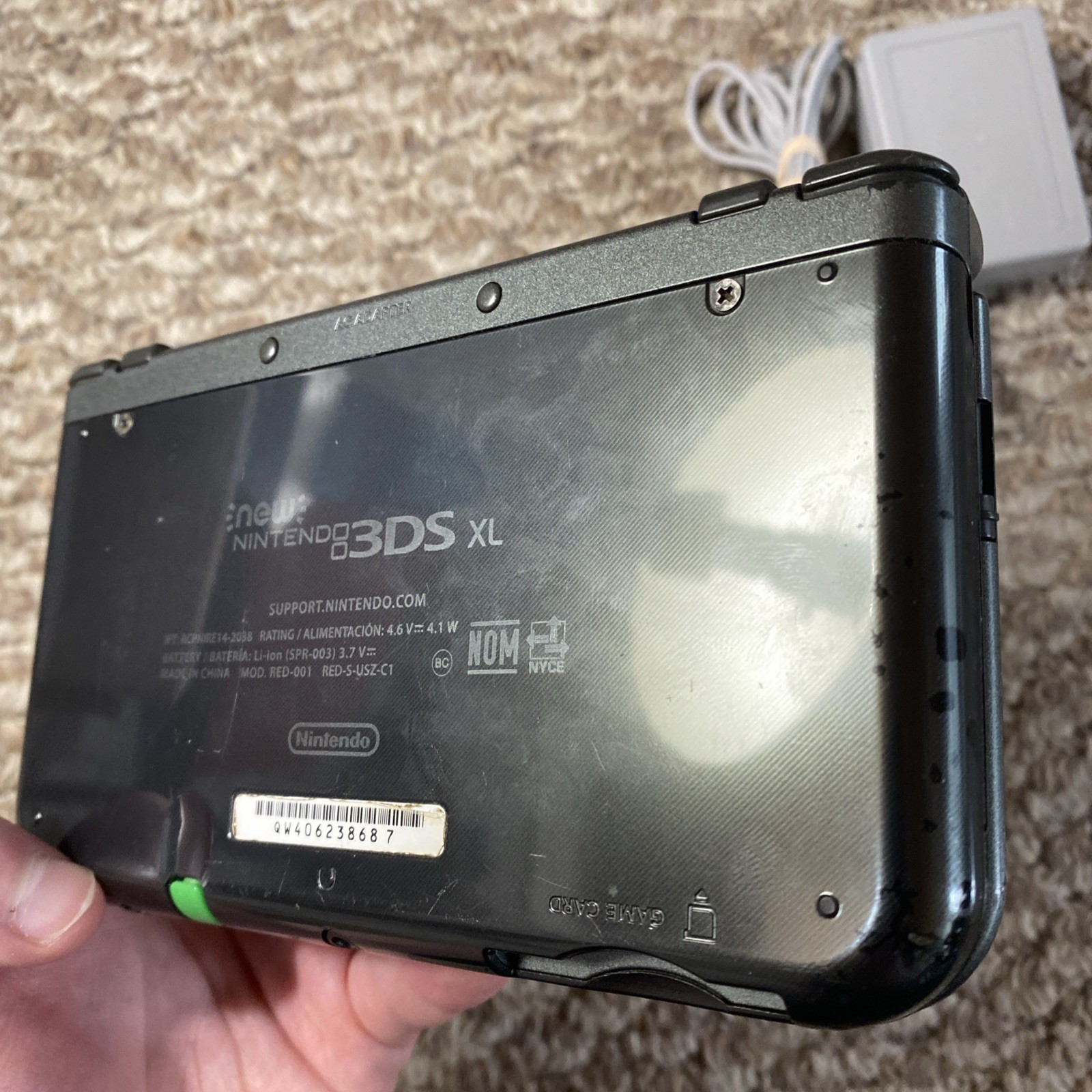 New Nintendo 3DS XL Metallic Black USA Top IPS With Charger And Stylus