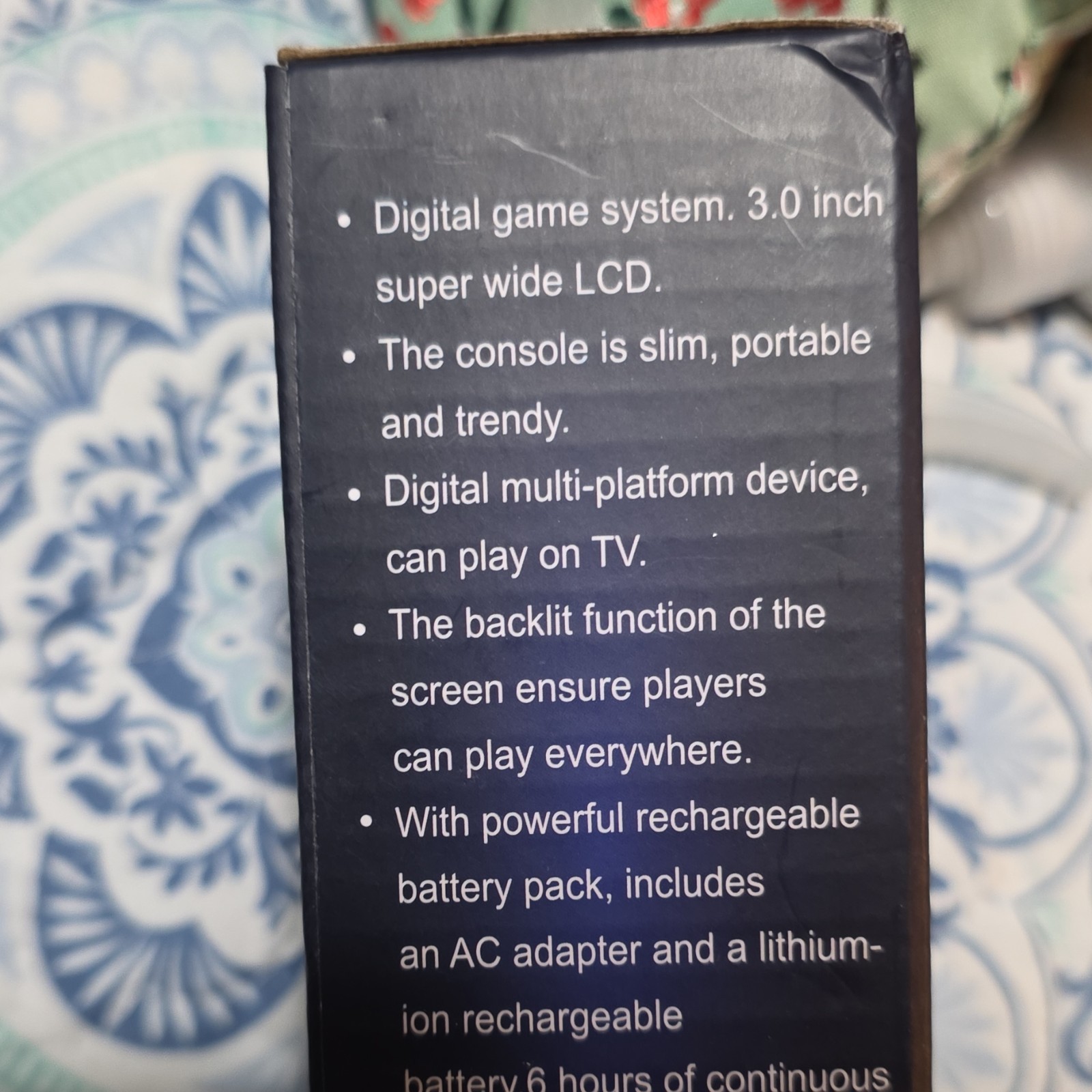 Handheld Game System 3.0in Backlit LCD, AV Output (Composite RCA), Black