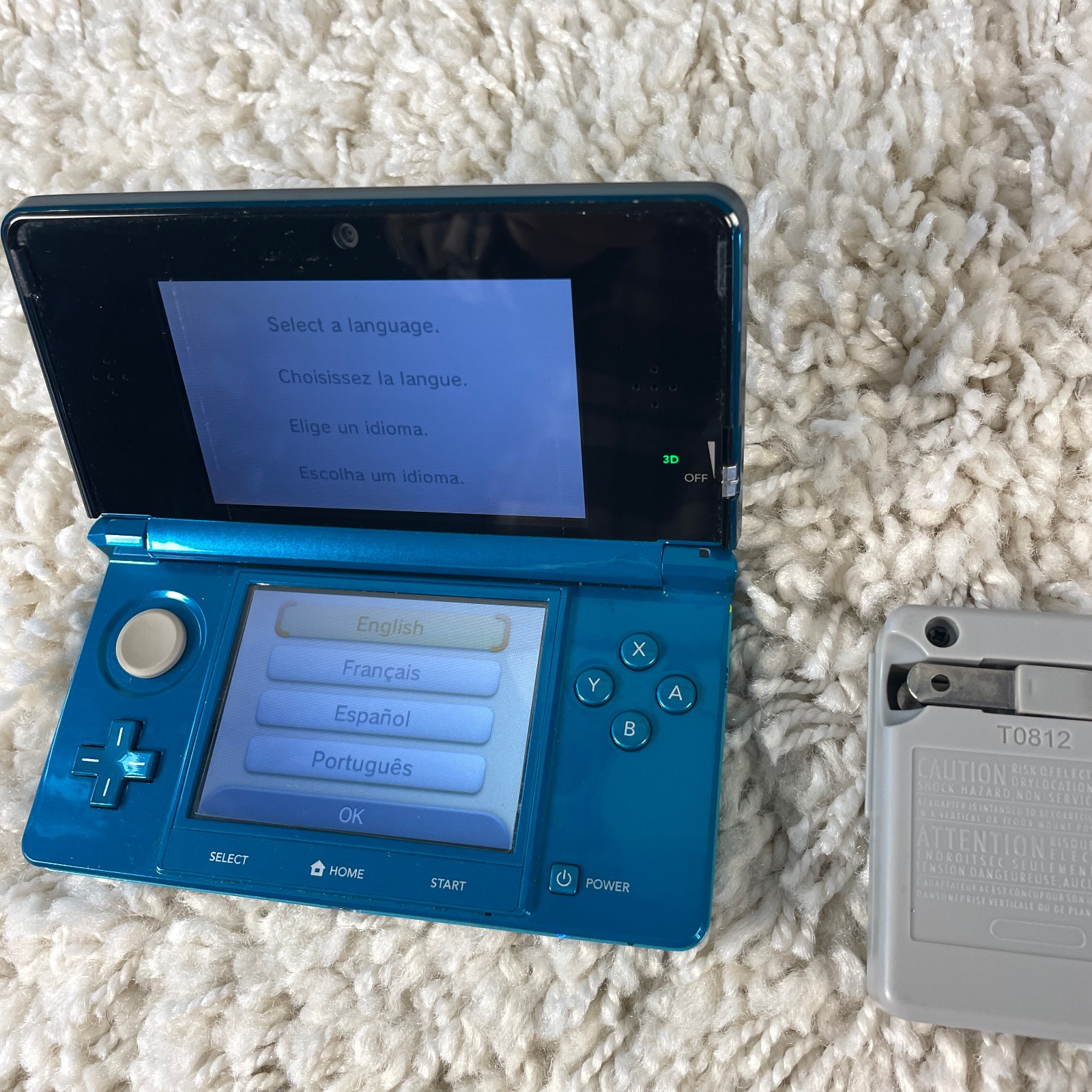 Nintendo 3DS Aqua Blue Handheld Handheld Console System CTR-001 Tested