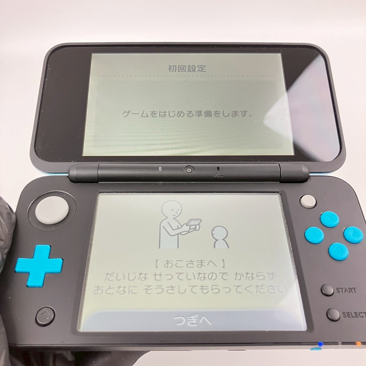 Nintendo new 2DS XL LL Turquoise x Black Console Boxed A Rank Japanese Only 194