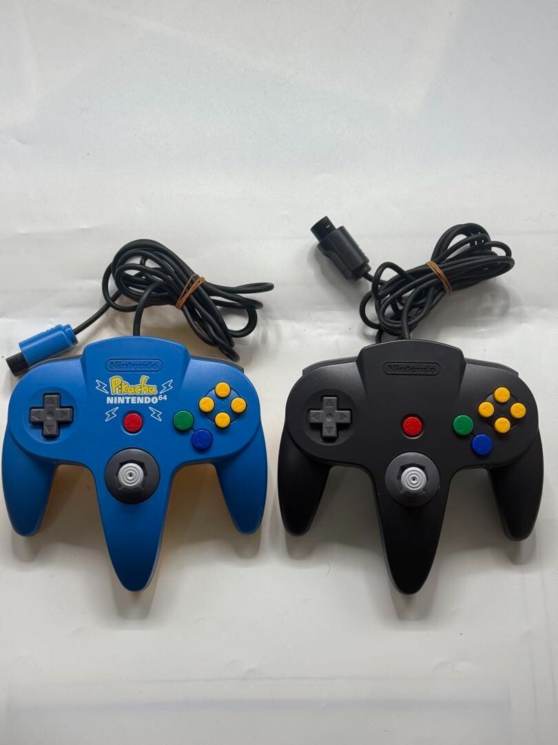 Nintendo 64 Pokemon Pikachu console Blue & Yellow Limited N64 Game Tested Japan