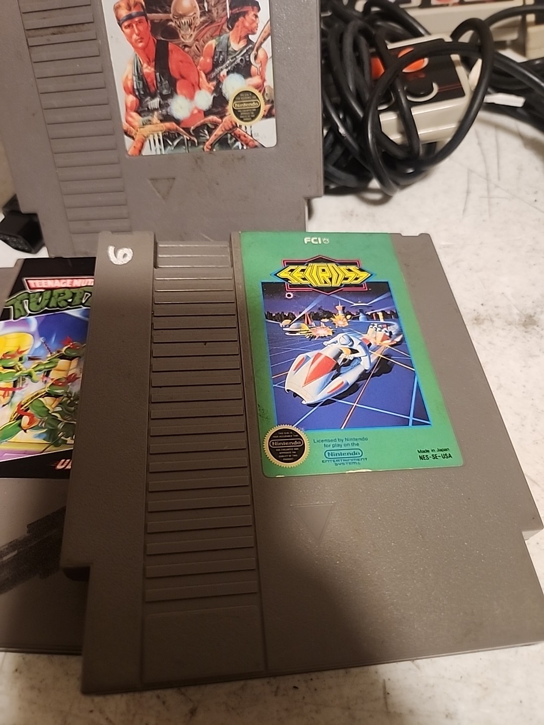 Nintendo NES Lot Of 2 Consoles 10 Games 6 Controllers Contra Mario TMNT
