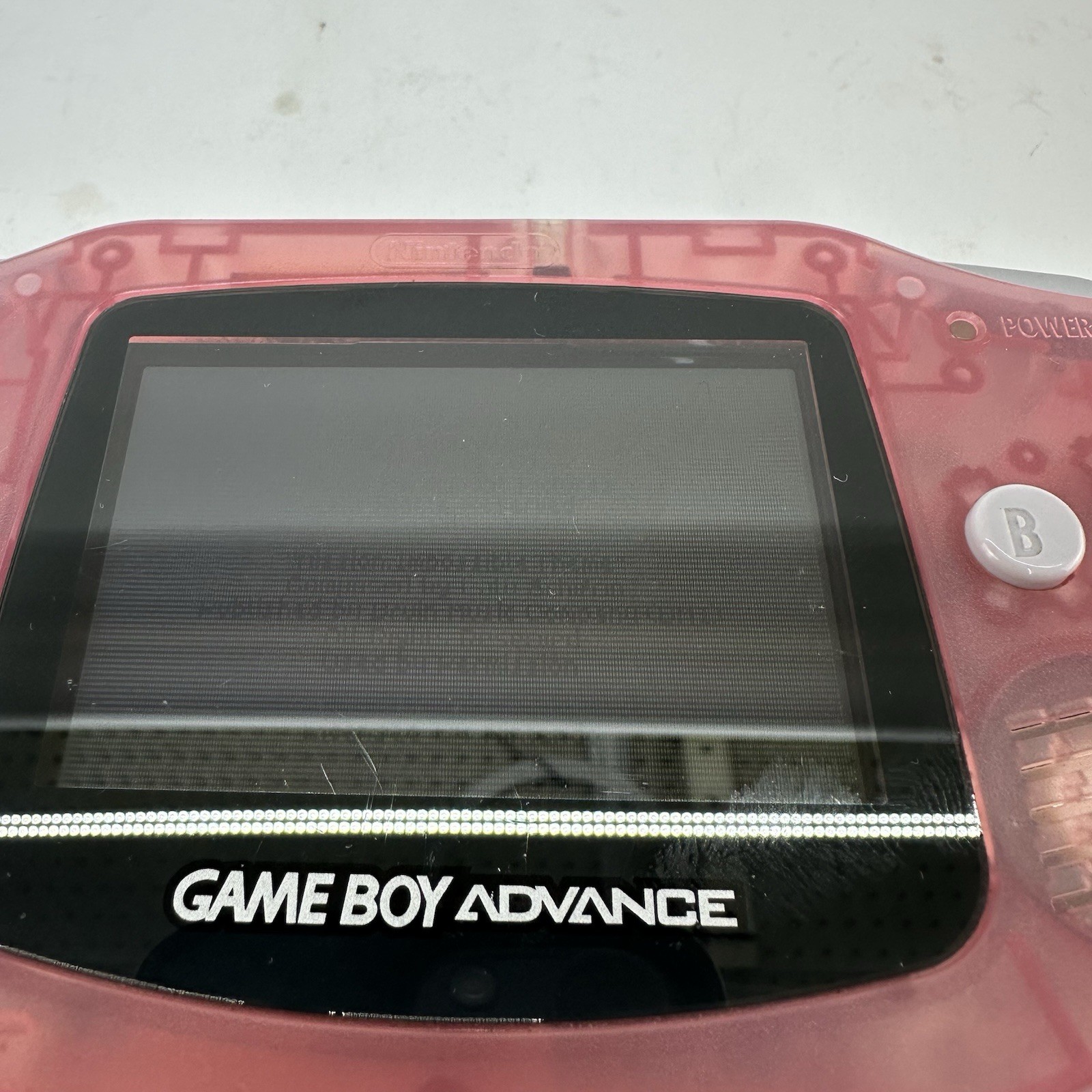 Nintendo Game Boy Advance AGB-001 Transparent Pink Console Bundle Tested Works