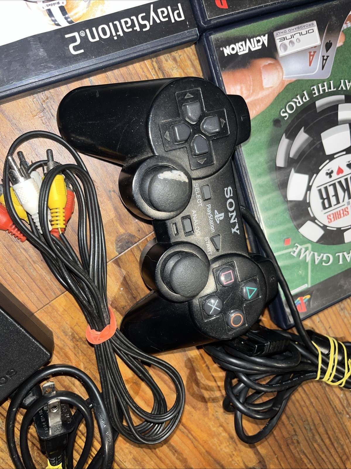 PlayStation 2 PS2 Slim SCPH-70012 TESTED w/ Controller 12 Sports Games Cables