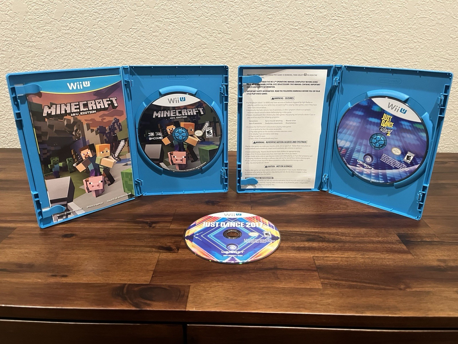 Nintendo Wii U Black Console Bundle – Tested & Working – Includes 5 Games