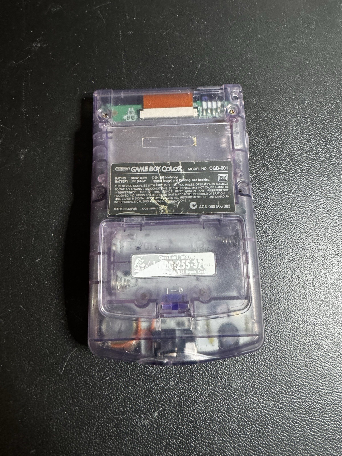 Nintendo Game Boy Color Atomic Purple W/ 4 Games Tested Works Great Yugioh Buffy