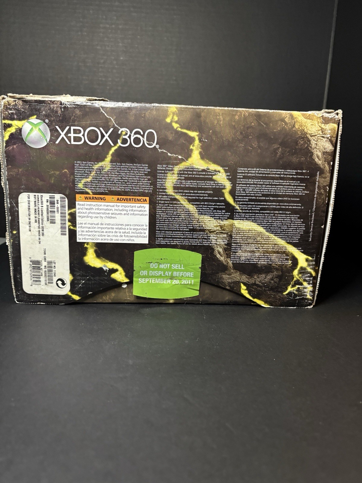Microsoft Xbox 360 Gears of War 3 Limited Edition Console Bundle Red Black HDMI