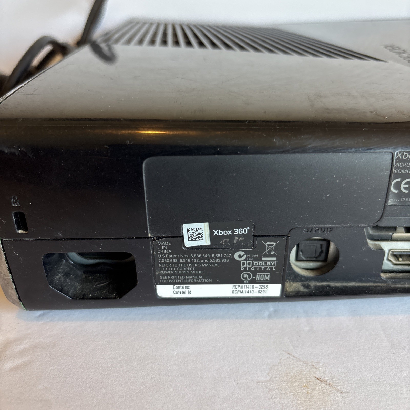 Xbox 360 Slim Matte Black Console 1439 320GB Cables New HDMI Cord Tested Works