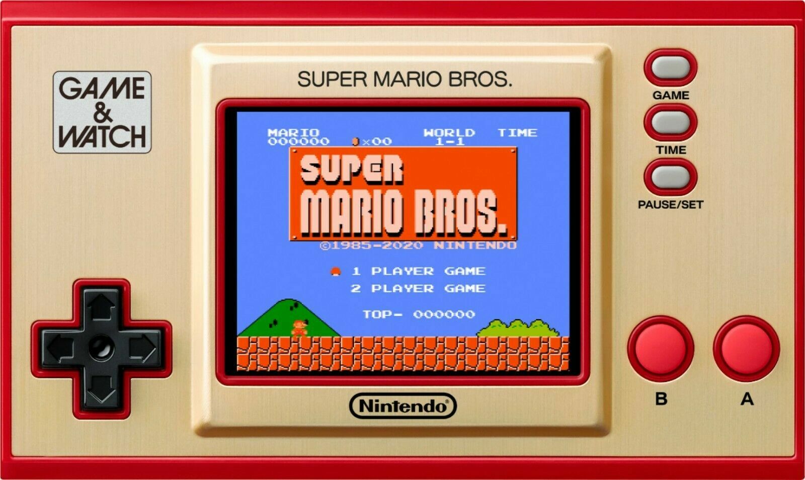 Nintendo Game & Watch Super Mario Bros Handheld Console Clock – New Sealed