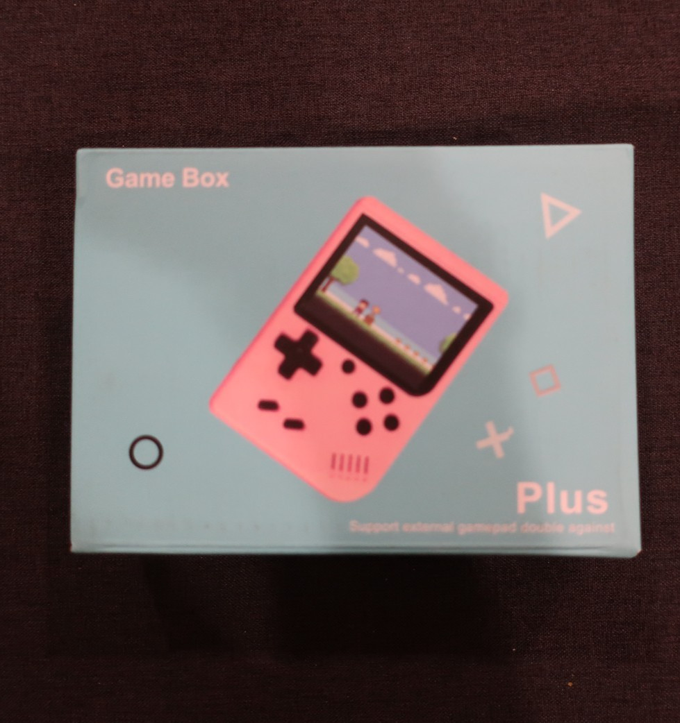 Game Box Plus 500 in 1 Handheld Retro Game System Blue TV Ready Rechargeable
