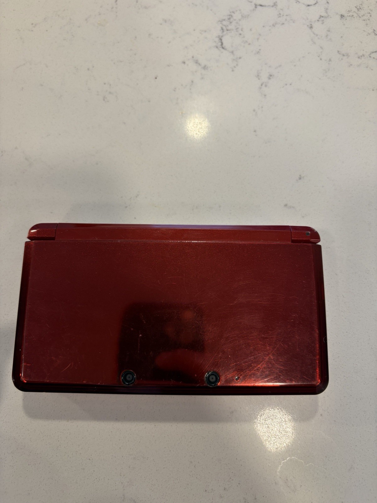 Nintendo 3DS Handheld System Flame Red CTR-001 w/ Charger TESTED