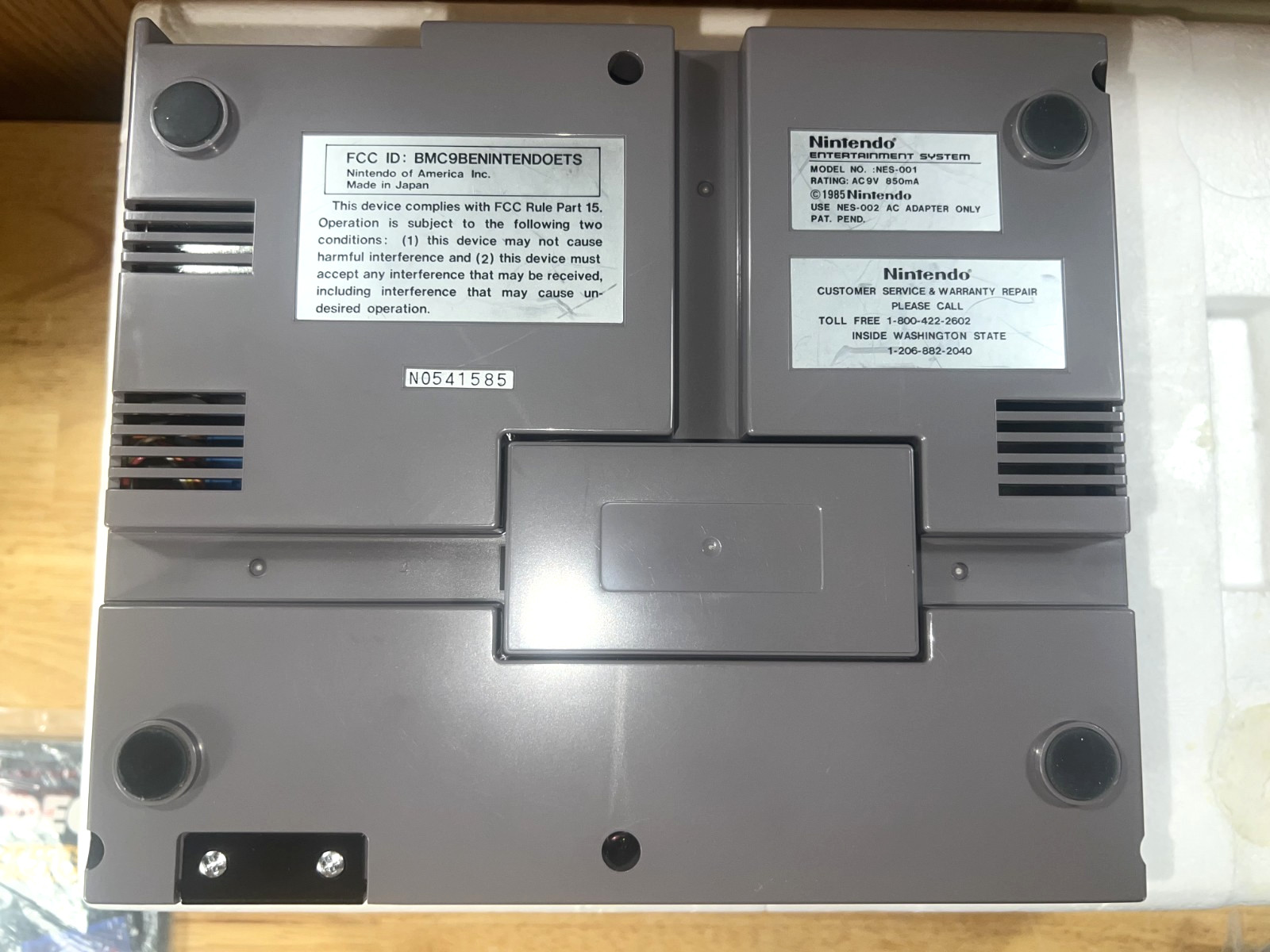 1986 Nintendo NES CONTROL DECK Super MARIO Bros. BOX Set SERVICED +TESTED! NICE!