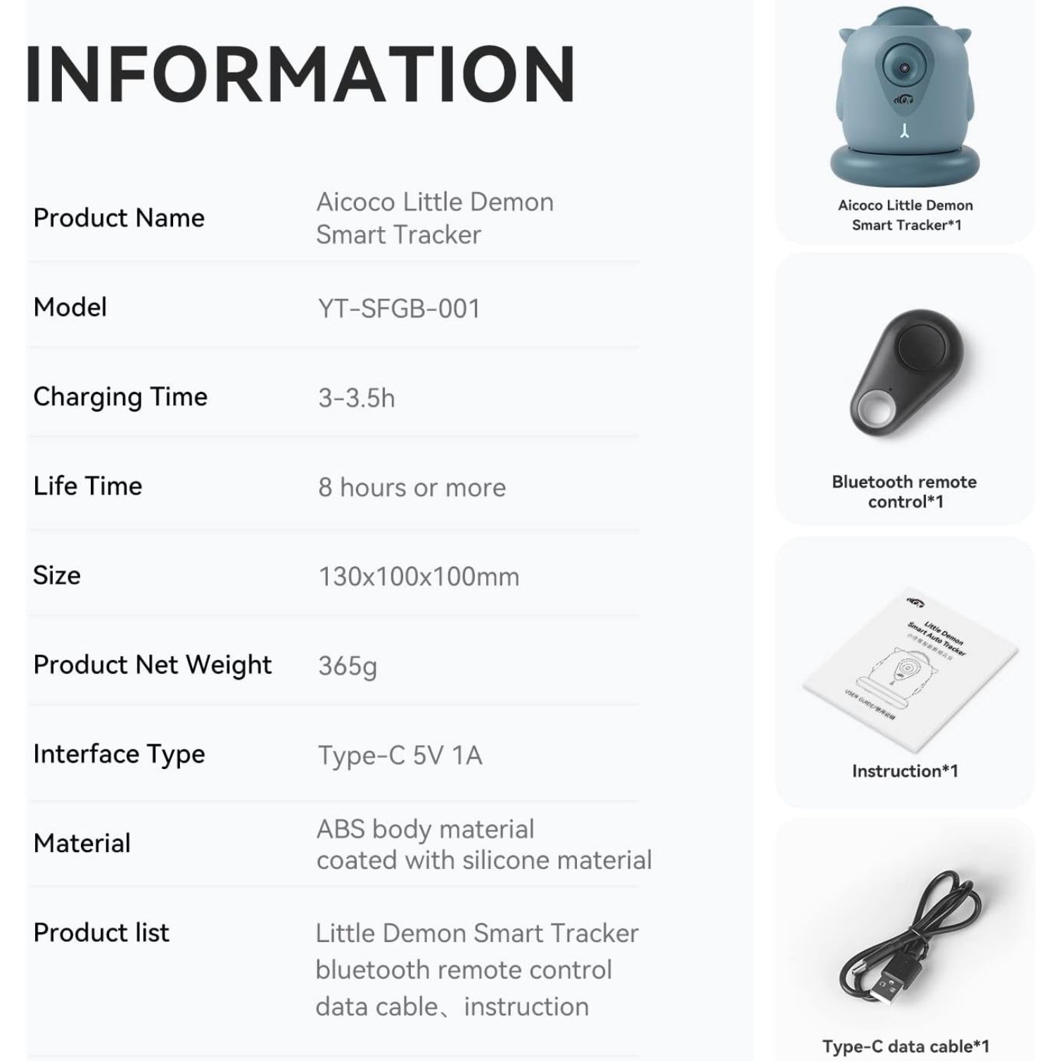 Bluetooth Auto Tracking Phone Holder, 360° Rotation, AI-Powered Face Tracking