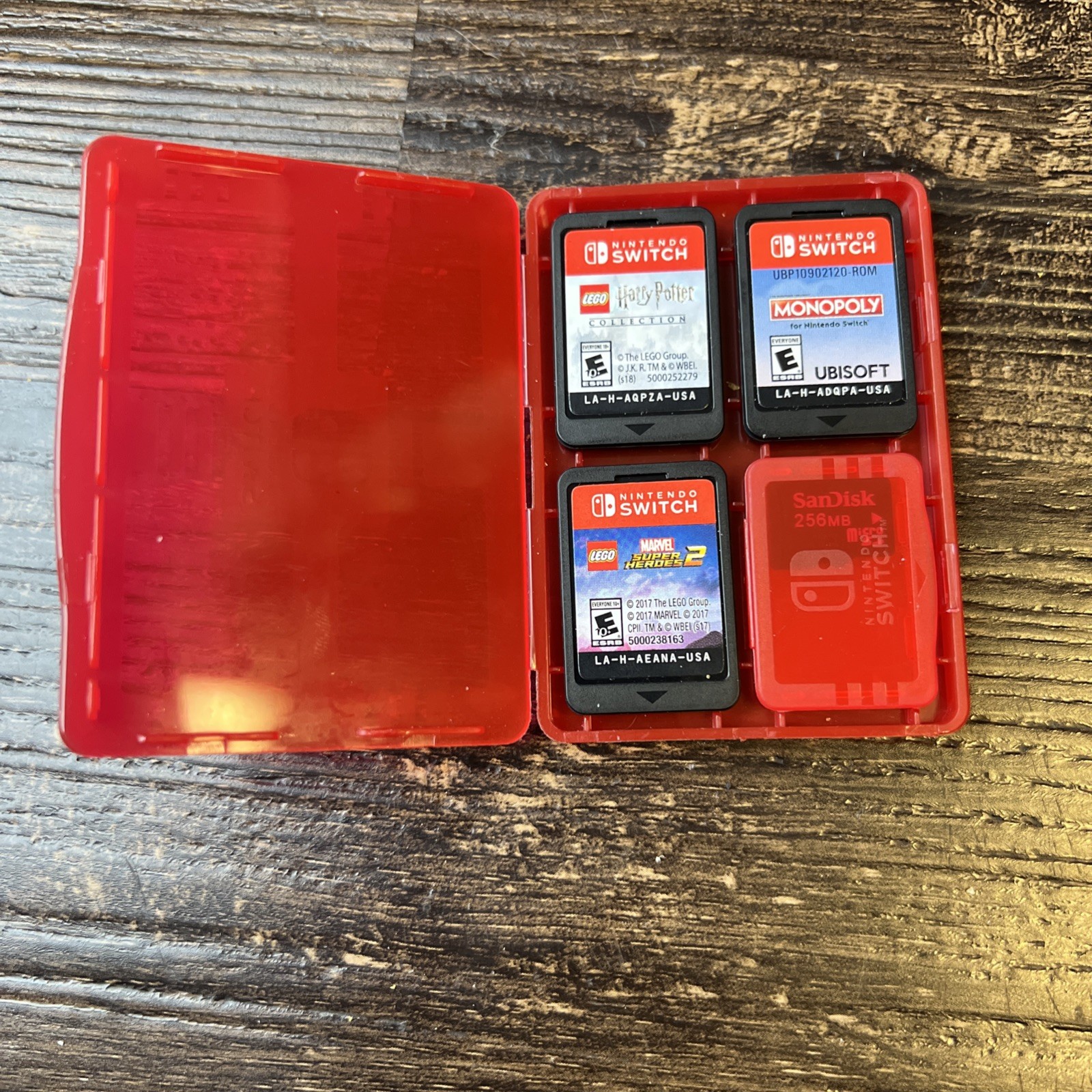 Nintendo Switch V2 Bundle with 256MB Micro SD Card + Travel & Hard Case + 5Games