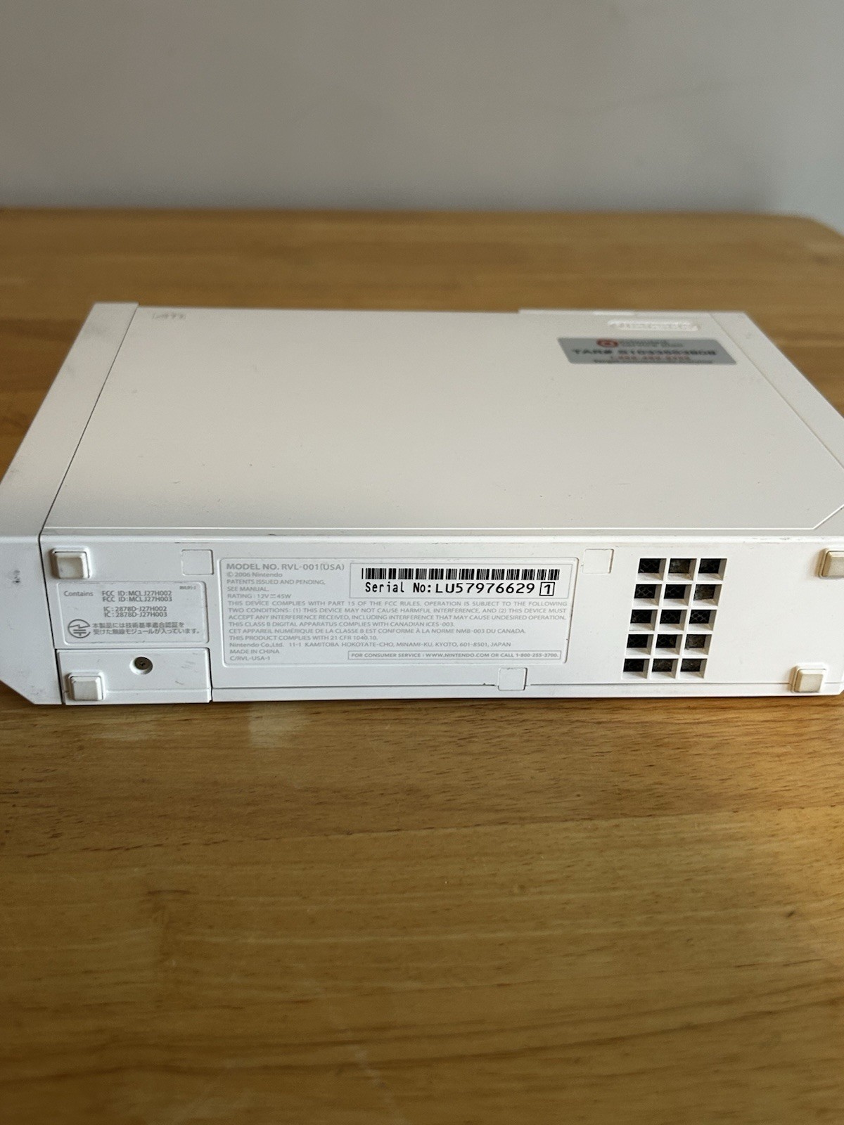 Nintendo Wii System Console Only (RVL-001) USA Parts Only READ DESC