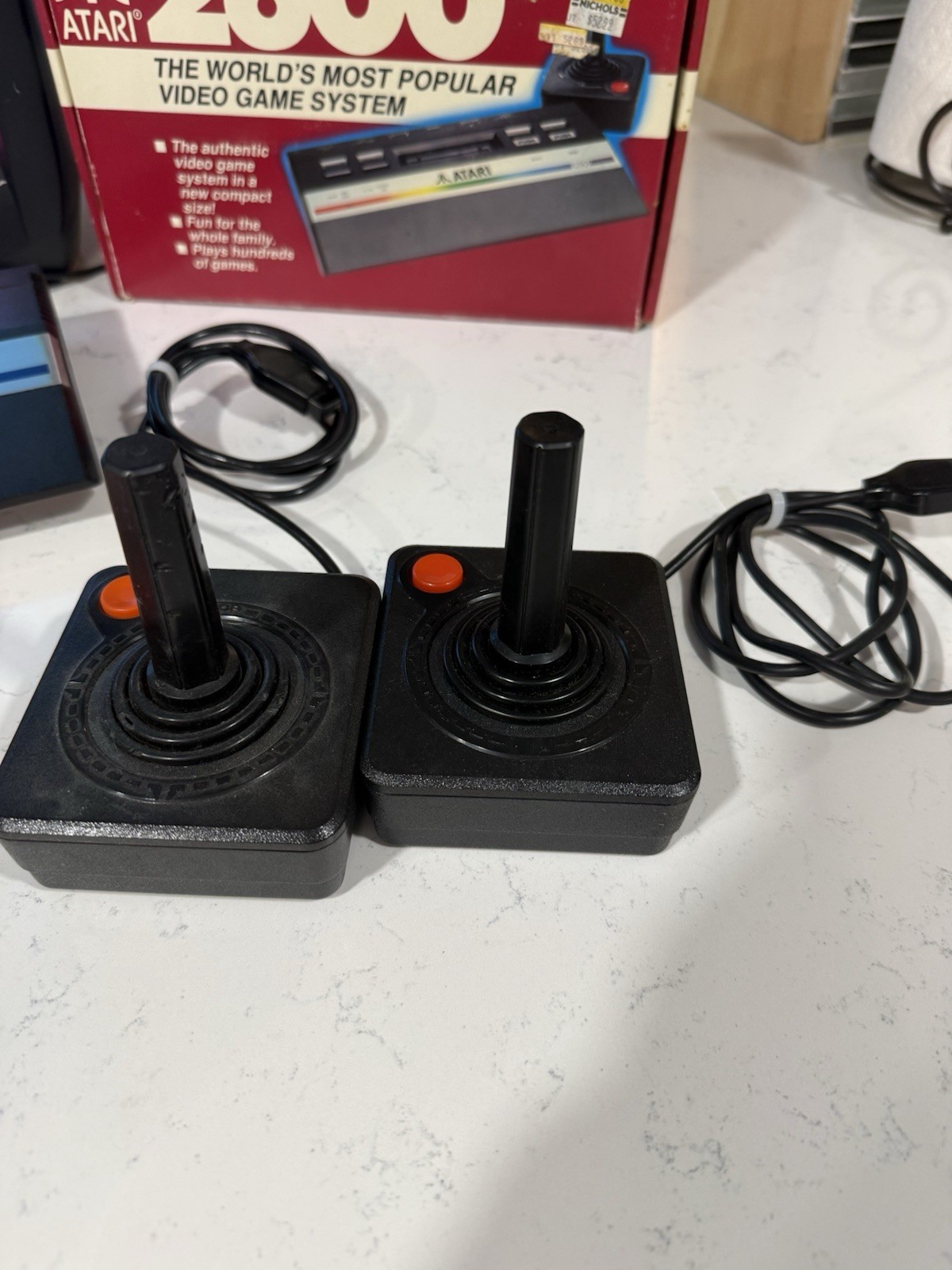 Atari 2600 Jr Console Bundle Box 21 Games 2 Joysticks Keyboard Controller Tested