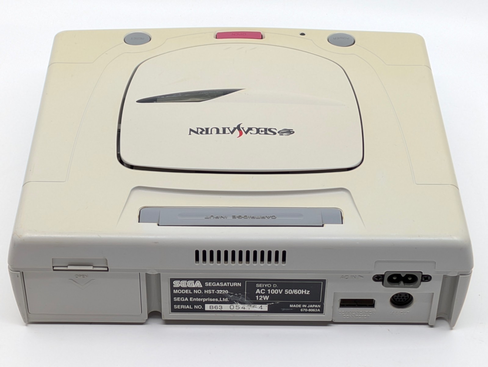 Sega Saturn White HST-3220 NTSC-J Tested w Controller + Touge King the Spirits 2