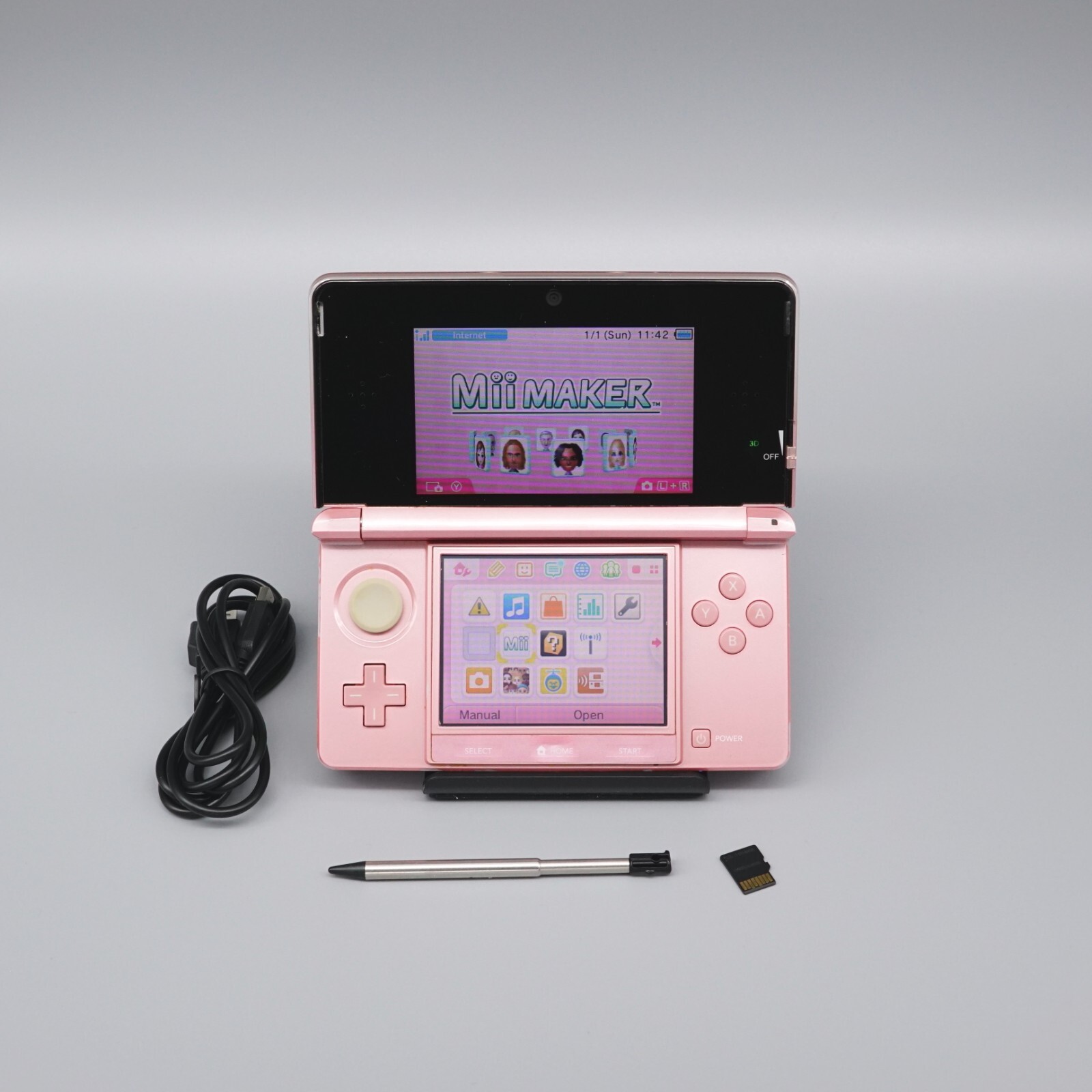 Nintendo 3DS Original Console w/ Stylus + SD Card +Charger (US Seller)