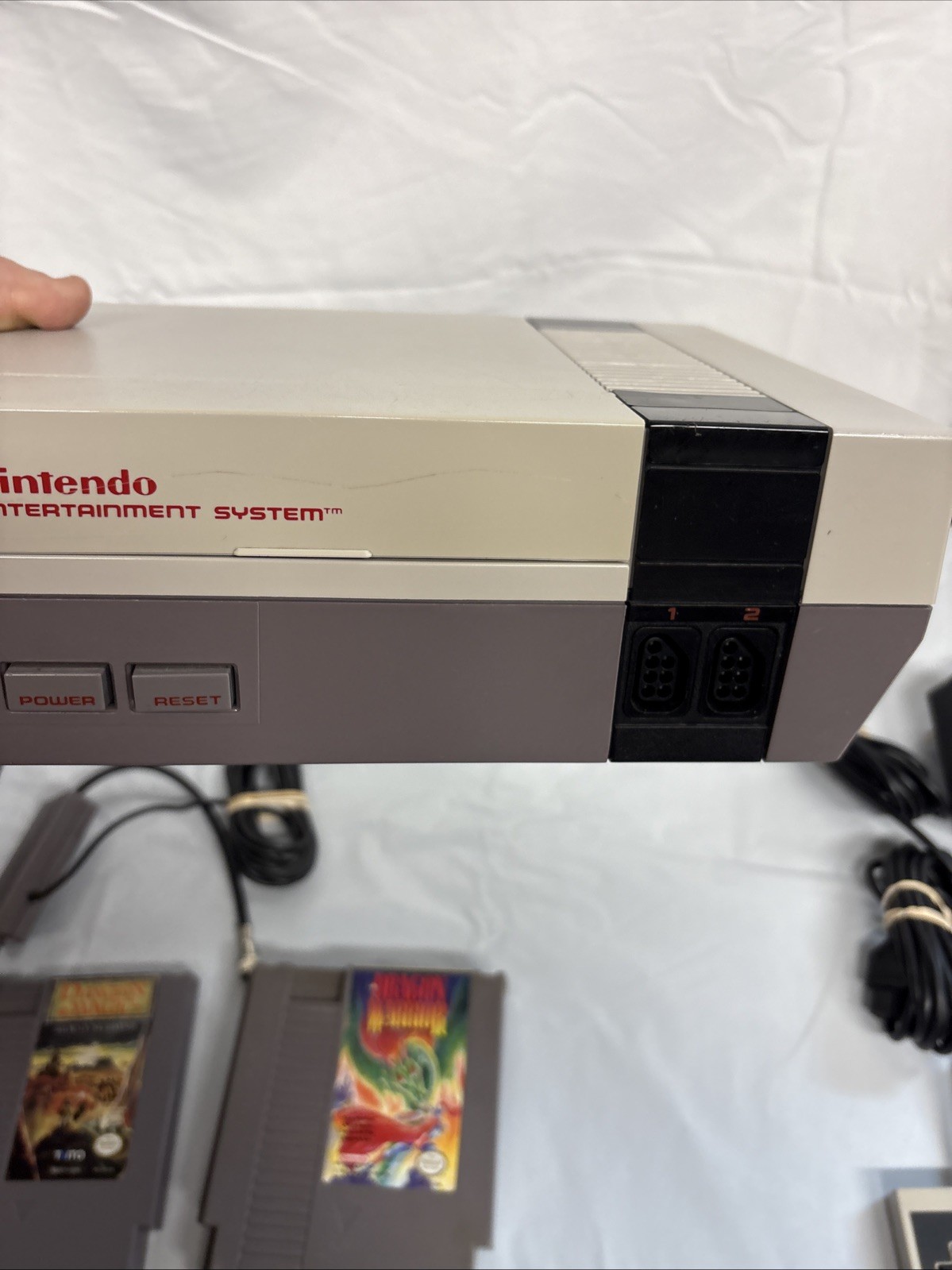 Nintendo NES Bundle With Cables, 3 Games & , 2 Controllers Tested Working READ
