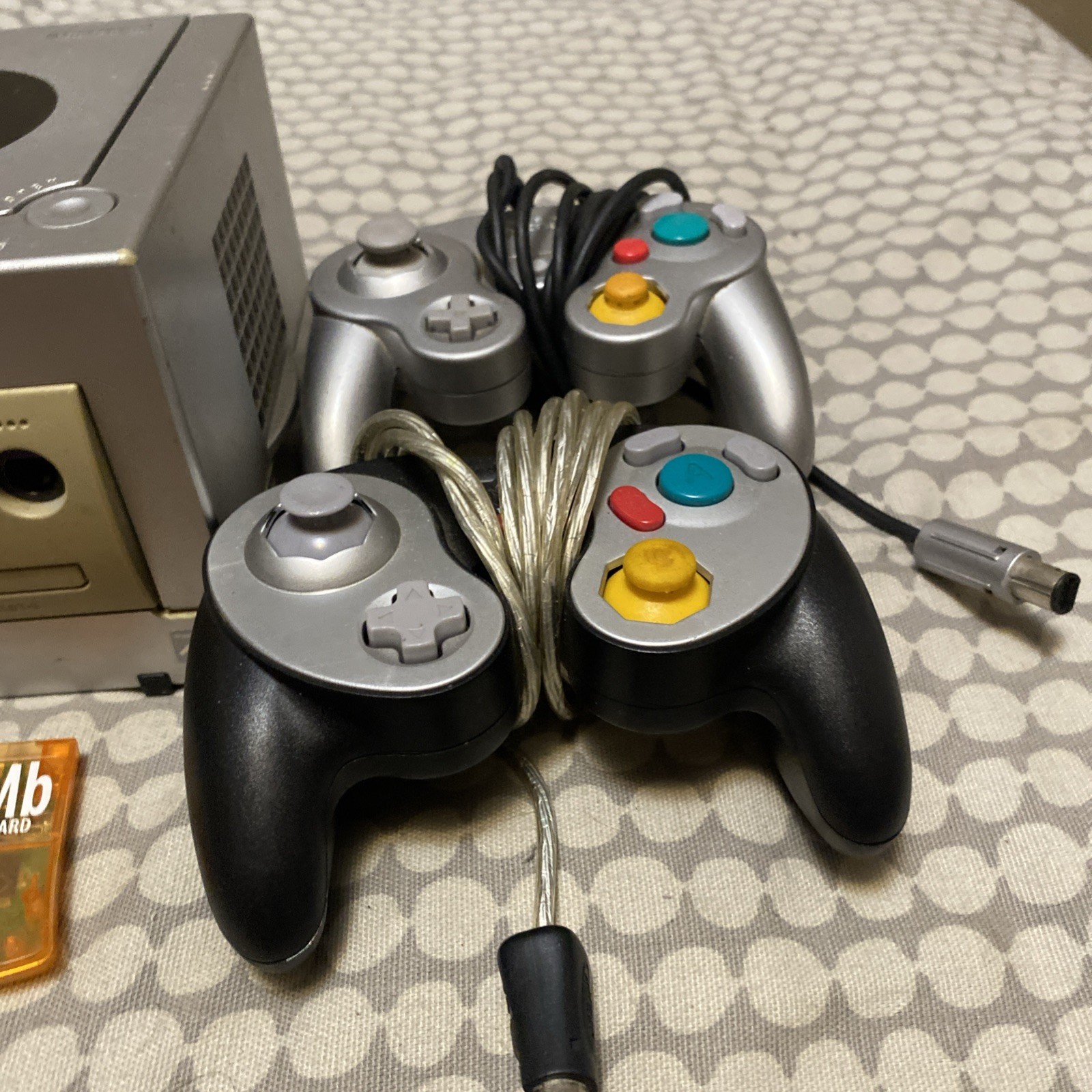 Platinum GameCube Works With Two Controllers Original Cords Tested Read