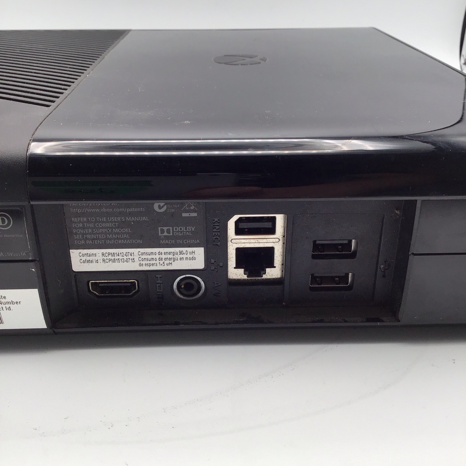 Microsoft Xbox 360 E Game Console Black w/Controller & HDMI & Storage Used