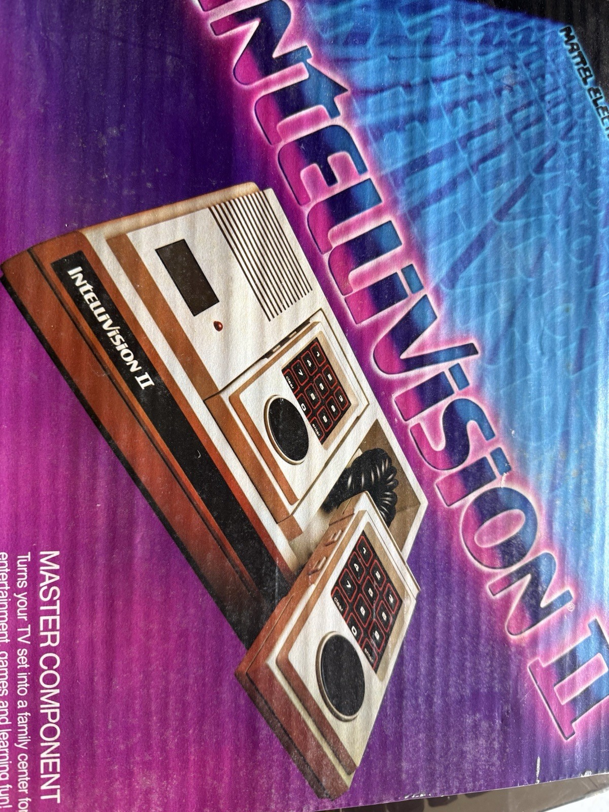 Mattel Intellivision II Home Console Beige RF with Controllers & Original Box