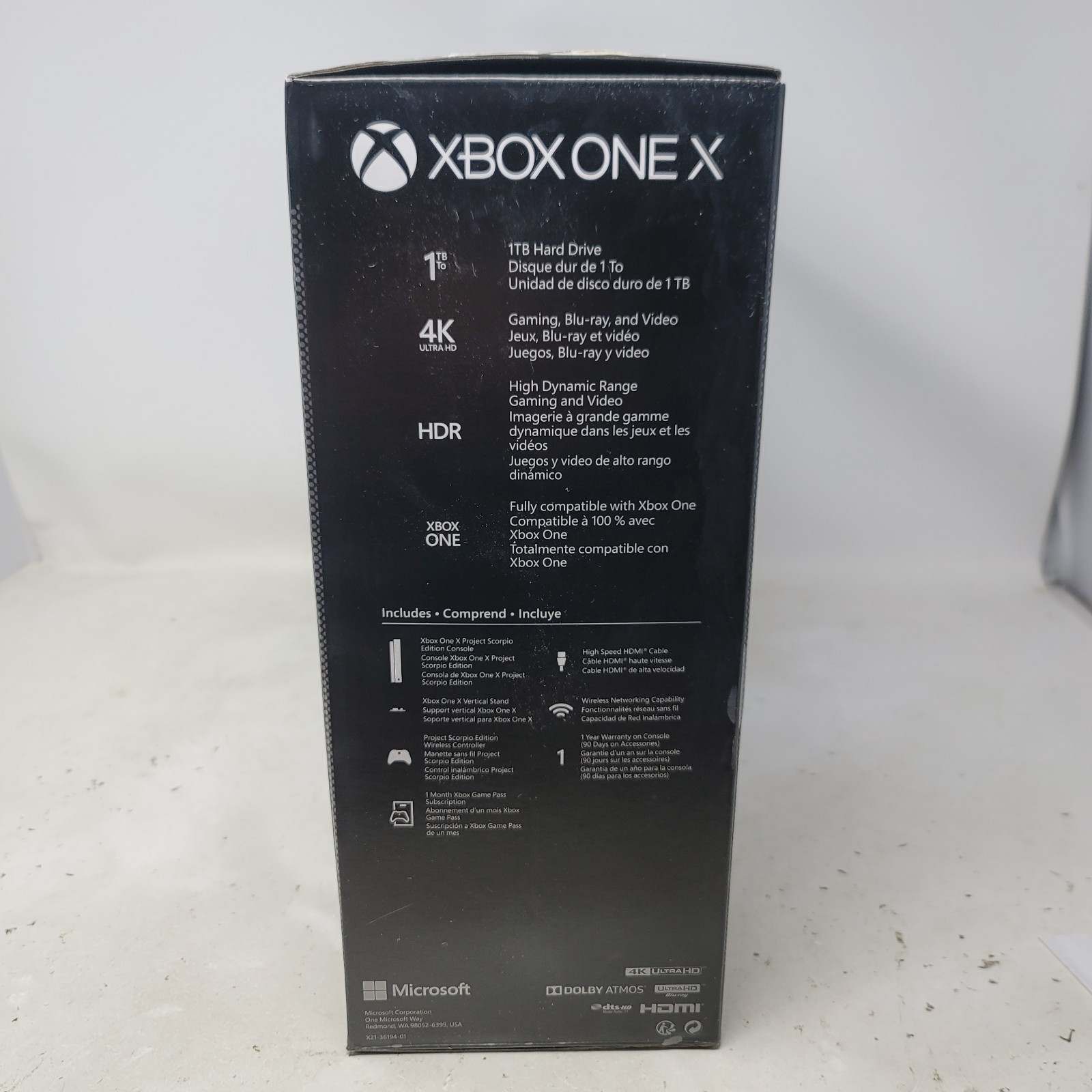 Microsoft Xbox One X Project Scorpio Edition 1TB Console Black Power ON Then OFF