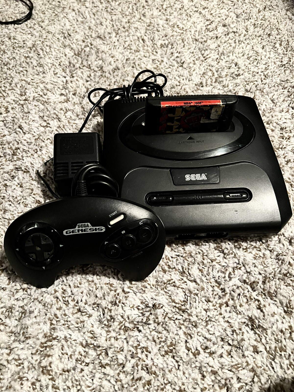 SEGA Genesis II 16MB Home Console – Black *No AV Cable* W/ NBA Jam