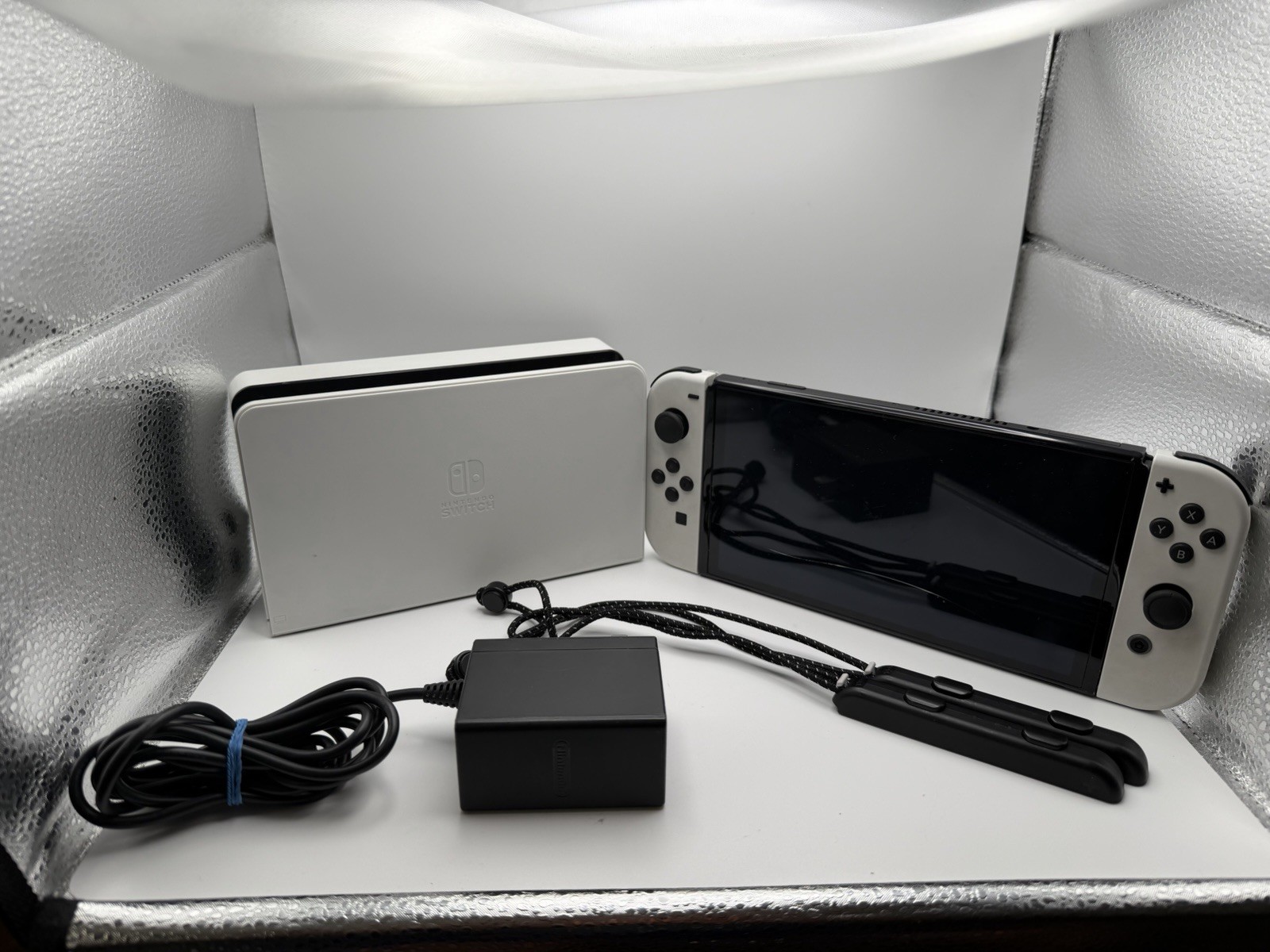 NINTENDO Switch OLED Model Handheld Console – 64GB – White/Black